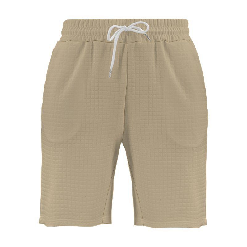 Abbigliamento da uomo, camicia con risvolto e zip a un quarto, top e pantaloncini, completo_voghion.com