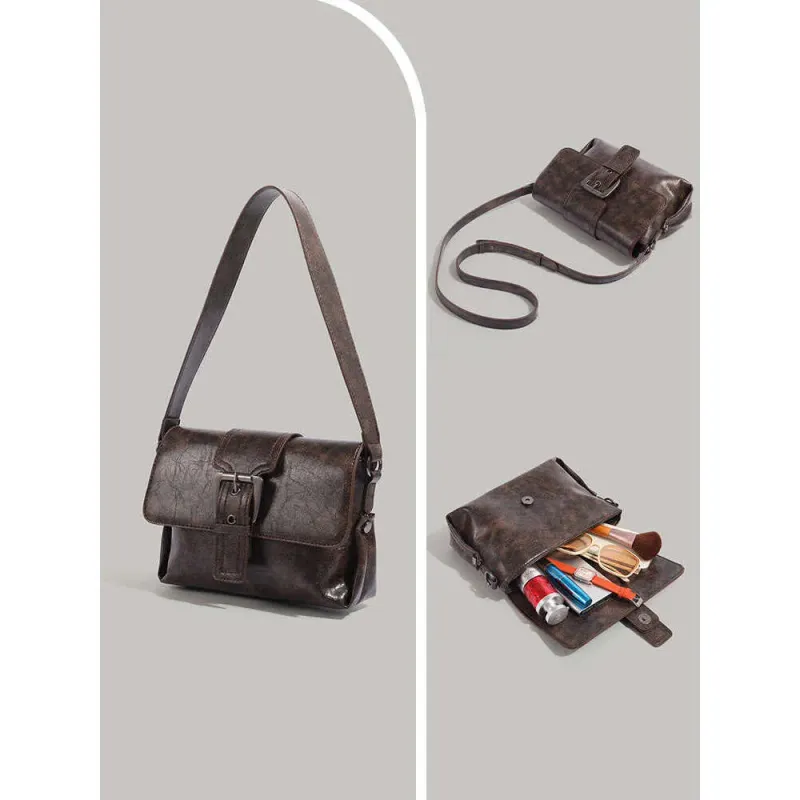 Women's Small Square Wide Strap Underarm High-end Simple Versatile Single Shoulder Crossbody Bag_voghion.com