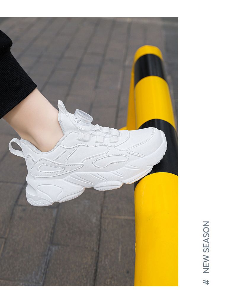 Kinderschuhe Frühling und Herbst Mesh Atmungsaktive mittelgroße und große Kinderschuhe mit weicher Sohle Campus Kinder weiße Sportschuhe_voghion.com