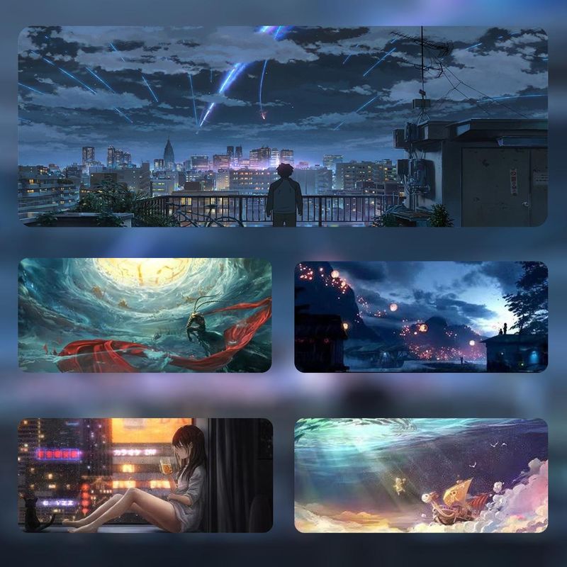 Oslagbar kvalitetsmus överdimensionerad pojkman tvådimensionell e-sport tecknad kvinnlig datorbok skrivbordsmatta tangentbordsmatta_voghion.com
