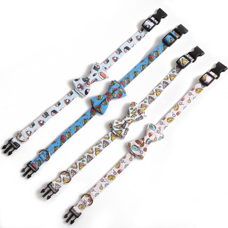 Collare per cani Aminger New Pet Bowknot serie Pizza Donut_voghion.com