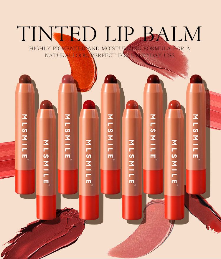 MLSMILE Moisturizing Lipstick Lip Balm Cross Border Lip Glaze Long Lasting Easy To Color Rotating Lipstick Pen Set_voghion.com