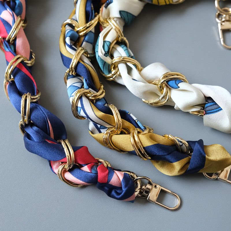 Fashion Socialite Style Versatile Silk Scarf Spring Summer Handbag Strap Bag Accessories Handheld Short Chain_voghion.com
