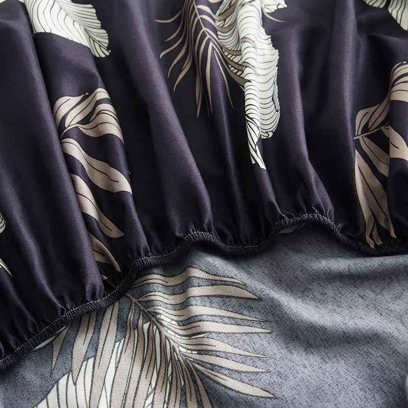 Feather Bohemian Mattress Cover Polyester Skin Friendly Bed Fitted Sheet Mattress Protector Fitted Sheet_voghion.com