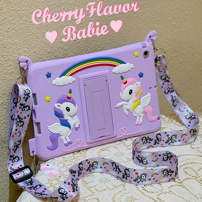 3D Unicorn Soft Case til iPad 10.2 9. 2021 8. 7. Til ipad air5 air4 10.9 Air 2 Pro 11 Mini6 Mini 4 5 Børneetui med holder_voghion.com