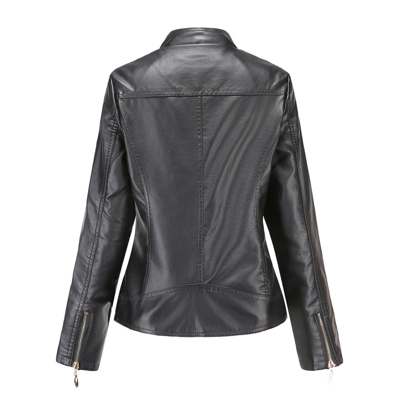 Langarm Fleece Kapuzenmantel Jacke Reißverschluss Mantel Outwear Kurz Winter Warm Top Ledermantel Damen Mantel Und_voghion.com