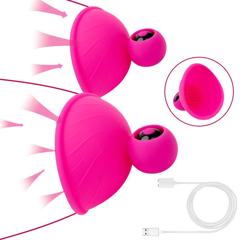 Nipple Tongue Lick Sucker Vibrator Sex Tos for Women Suction Cup Vibrator Breast Pump Massage Chest Enlarg_voghion.com