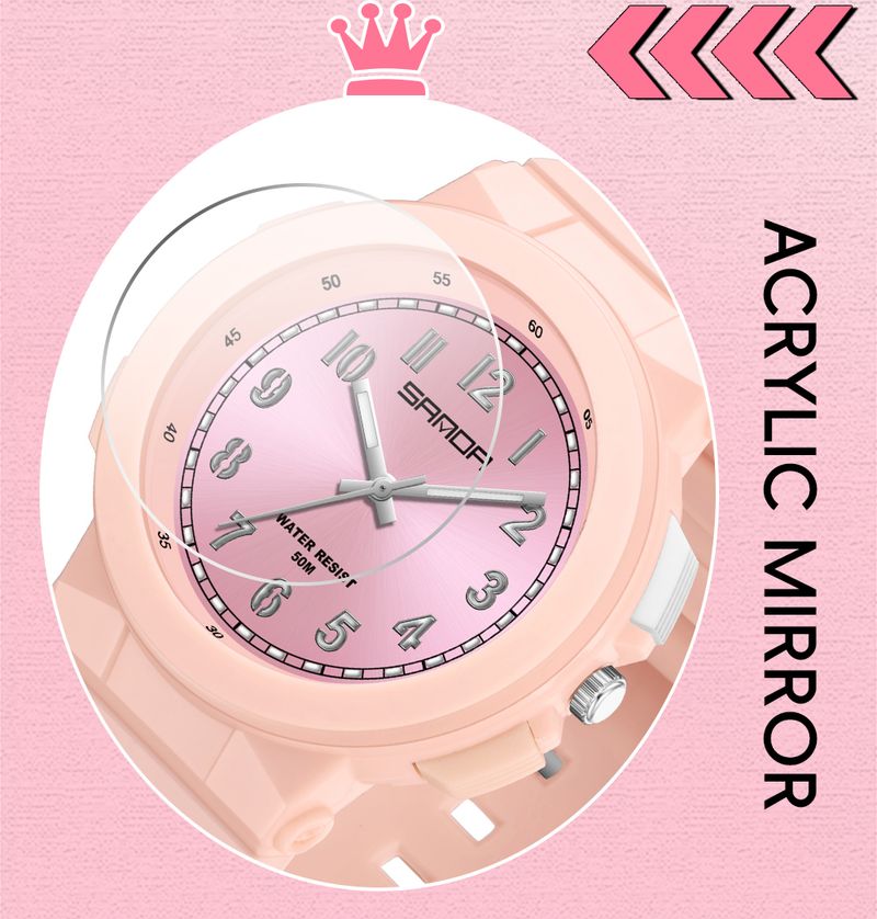 Fashion Student Quartz Watch Silicone Strap Waterproof Color LED Casual Children's Quartz Watch_voghion.com