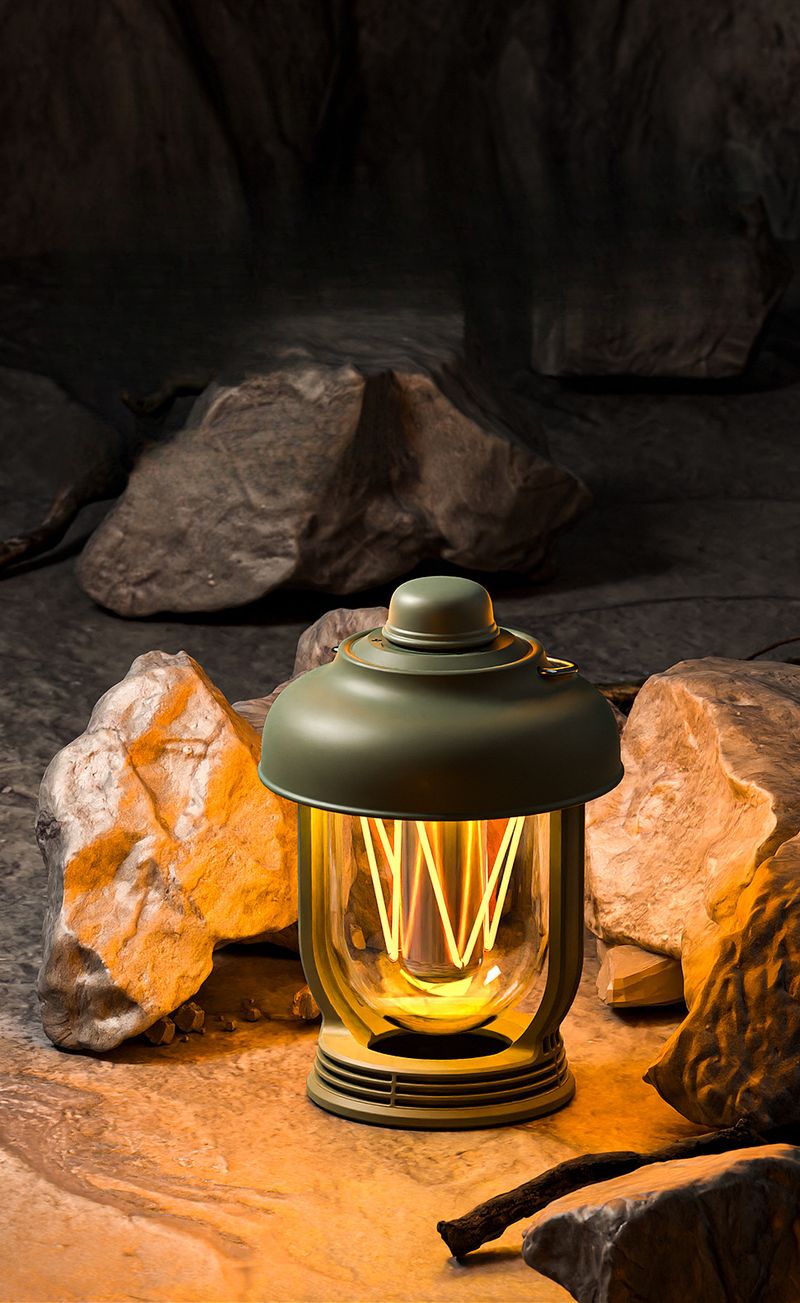 Lampada da campeggio portatile retrò da appendere all'esterno, impermeabile e personalizzabile Shuoerbo_voghion.com