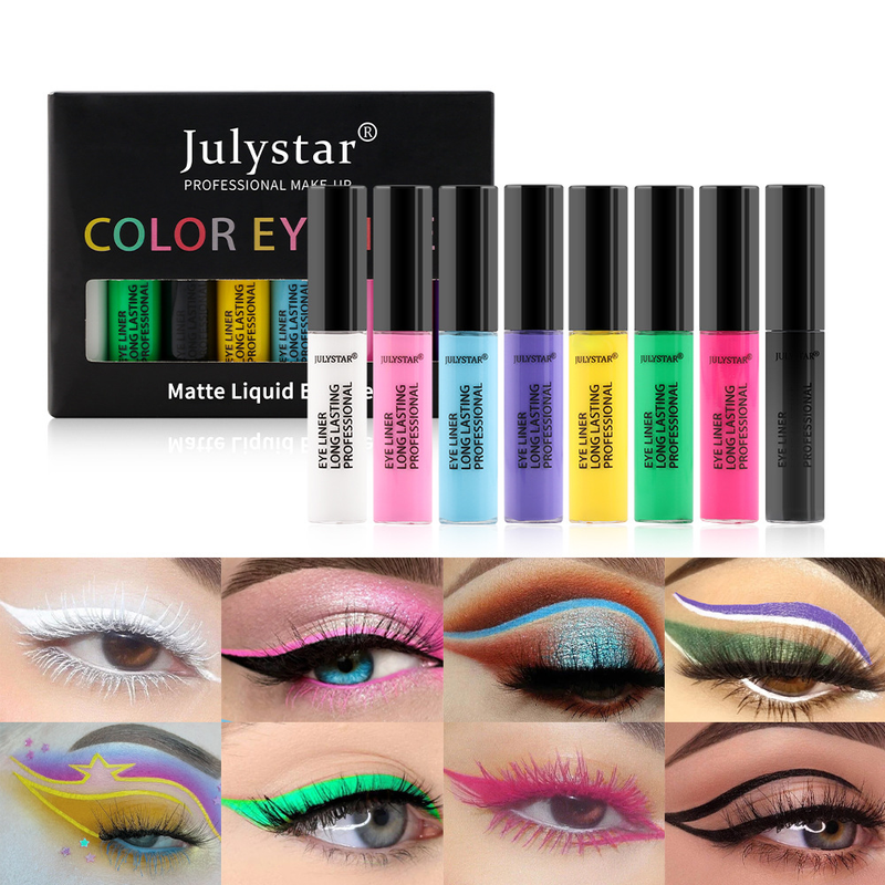 Julystar cool black waterproof color eyeliner pencil set_voghion.com