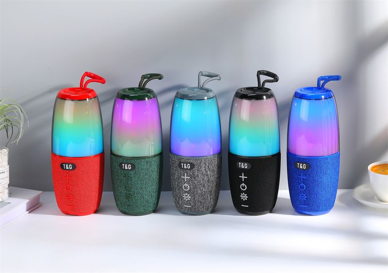 Naujas „Bluetooth“ garsiakalbis TG644 Pulse Cool viso ekrano LED atmosferos apšvietimas Įdėkite kortelę USB darbalaukio žemųjų dažnių garsiakalbio garso sistema_voghion.com