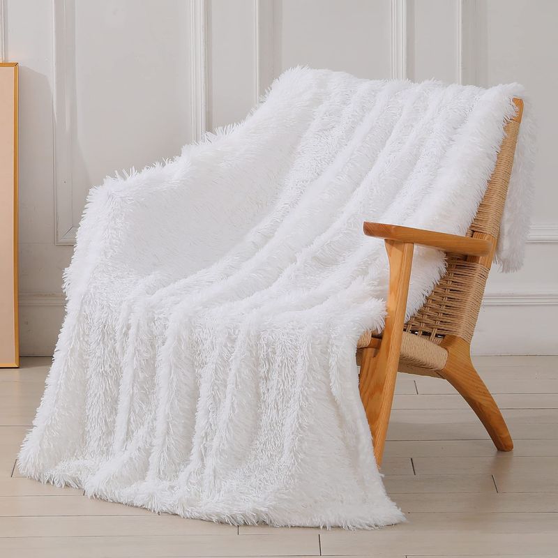 Coperta di peluche per divano, morbida, calda, confortevole, in pelliccia sintetica, per divano e letto, doppia faccia._voghion.com