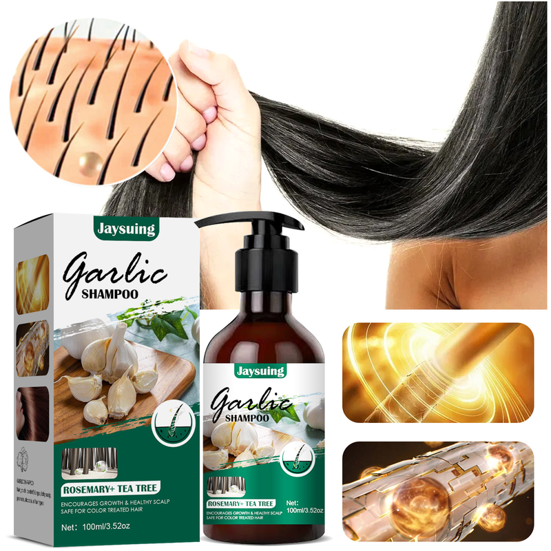 Jaysuing Garlic Relieving Itching, Removing Dandruff, Shampoo for Growth, Preventing Hair_voghion.com