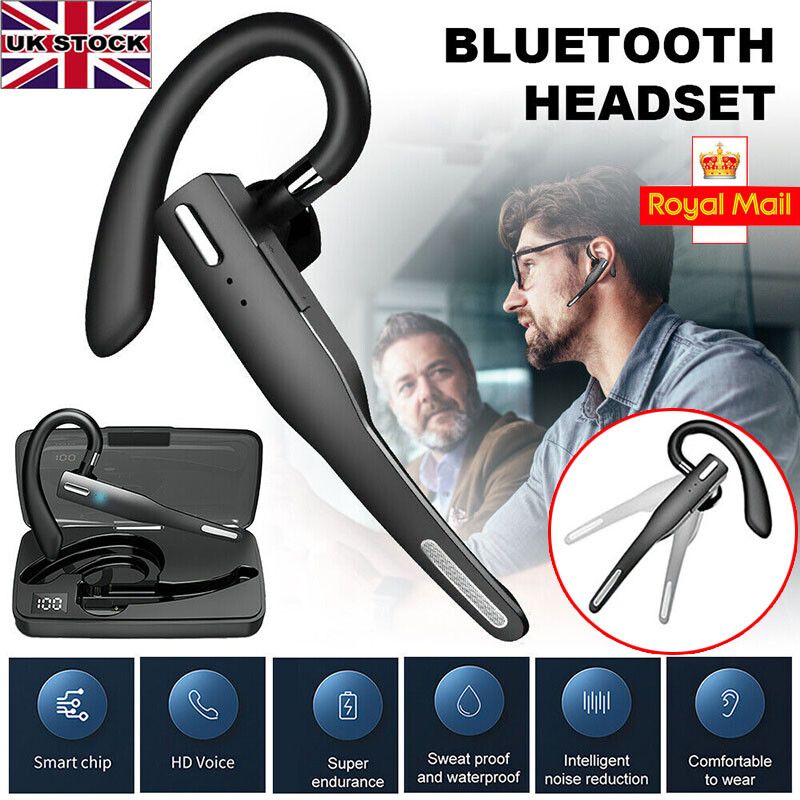 Casque sans fil pour camionneur, oreillette Bluetooth 5.1, double micro, réduction du bruit_voghion.com