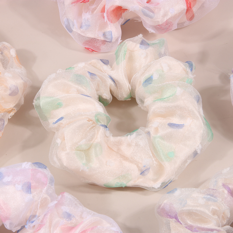 Fascia per capelli a forma di cuore in maglia con intestino crasso, ragazza fresca e giovanile, fascia per capelli elastica alta, fascia per capelli con coda di cavallo, accessori per capelli a sfera_voghion.com