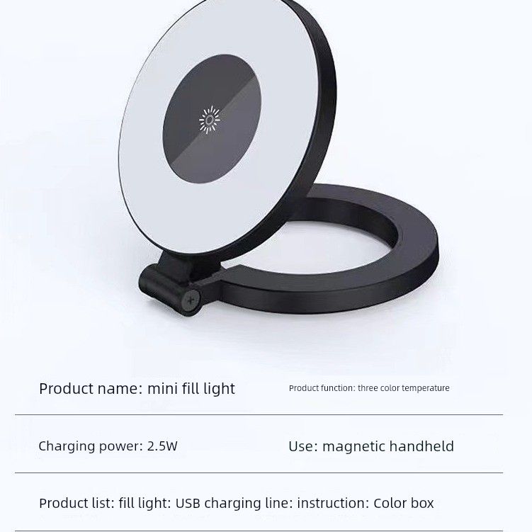 Mini Led Dräi-Gear Upassbar Magnéitescht Fülllicht Gëeegent fir Iphone 12/13/14/15 Serie Handyen_voghion.com