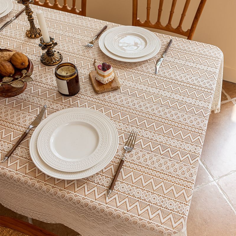 Ins Style Hollow Lace Tablecloth Pastoral Light Luxury Photo Background Cloth High Grade Tablecloth_voghion.com