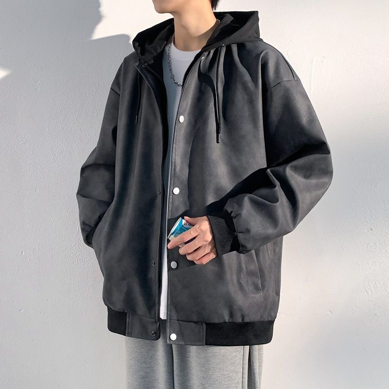 Giacca in pelle con cappuccio popolare per autunno e inverno, da uomo, nuova giacca da motociclista in stile retrò, ampia, per ciclismo, settimana della moda_voghion.com