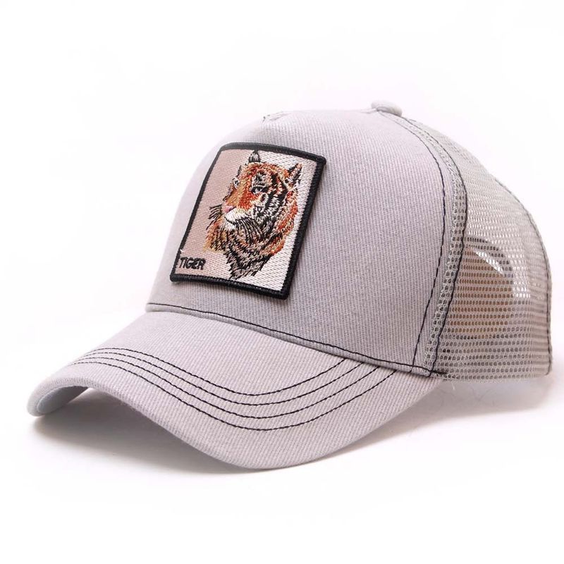 Unisex vintage bomuldsbroderi dyrebaseballkasket Nethætte andehætte Truckerkasket Kylling_voghion.com