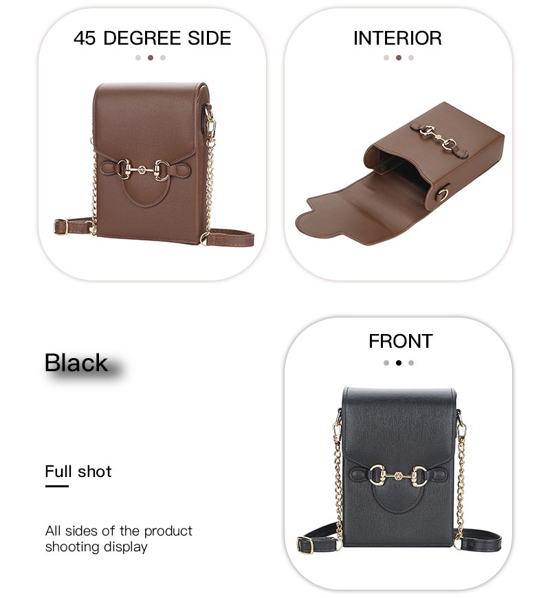 Boiseen nuevo bolso para teléfono móvil de mujer de color sólido con hebilla de caballo de gran capacidad bolso de hombro tipo bandolera para mujer cartera al por mayor_voghion.com