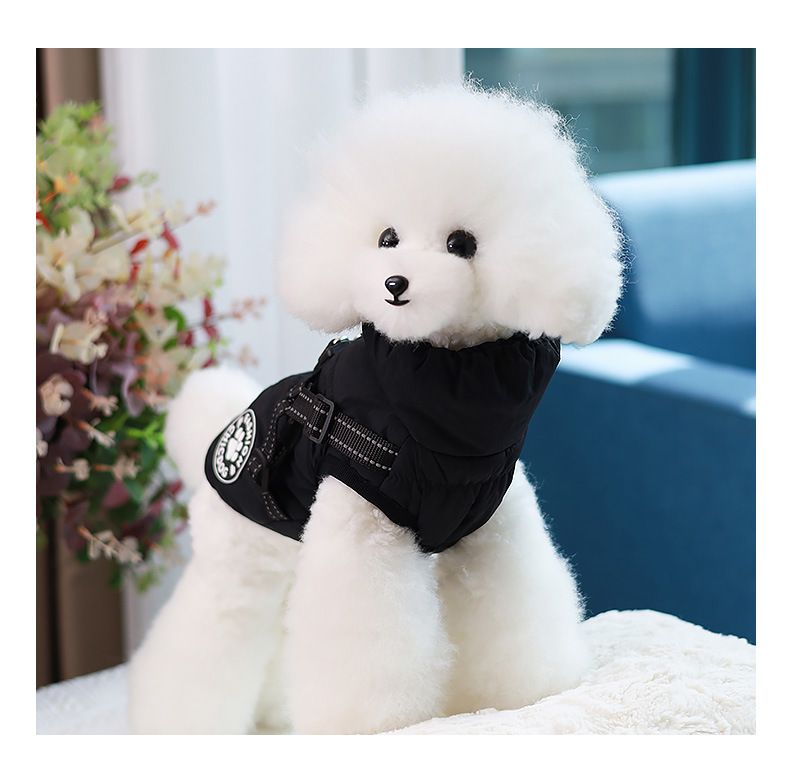 Uus puuvillane jope rinnakorvi seljaga, koeravest, sügistalvised paksud lemmikloomariided_voghion.com