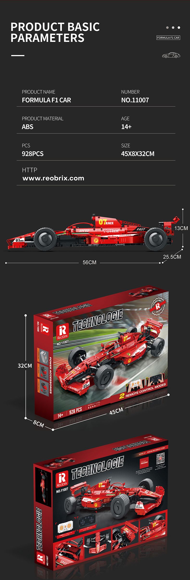 McLaren F1 Racing Car Building Blocks Set - 800+ Pieces STEM Toy For Boys & Teens, Creative DIY Model Kit For Kids Age 7-14_voghion.com