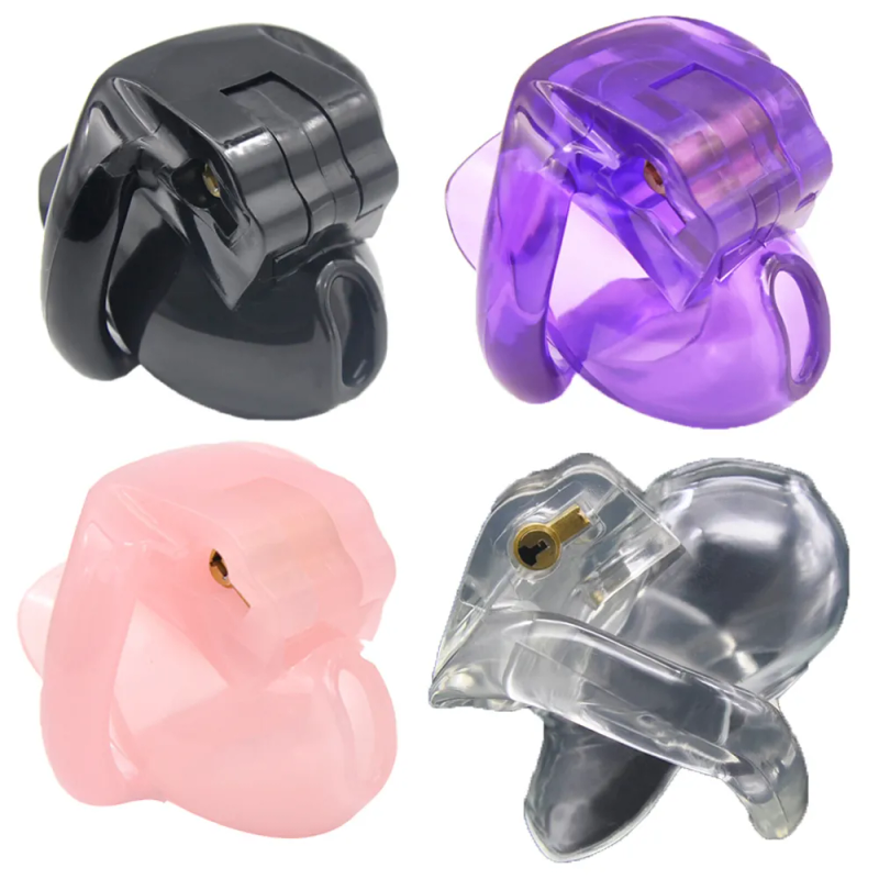 Dispositif de chasteté masculin avec 4 anneaux, manchon d'anneau, Cage de verrouillage, ceinture de Bondage, jouet sexuel fétichiste pour hommes_voghion.com