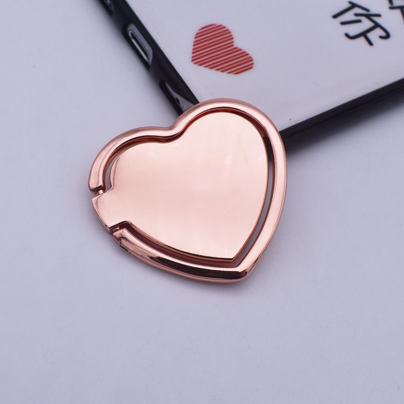 Neuer, schlichter, ultradünner Ringhalter in Herzform aus Zinklegierung, herzförmiger Handyhalter, individuell anpassbar_voghion.com