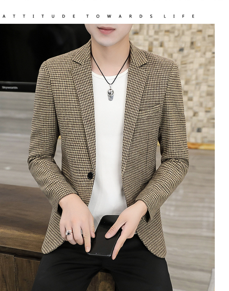 2024 nuovi abiti da uomo in stock piccoli abiti stile coreano moda plaid giacca casual da uomo all'ingrosso_voghion.com