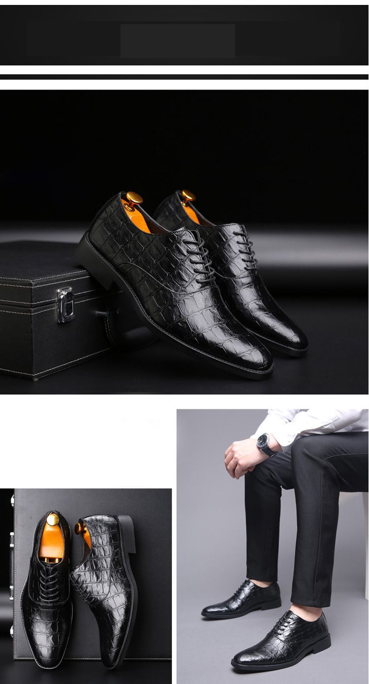 Heren Business Casual Dress Oxfords Formele Veterschoenen voor Kantoor, Feesten en Dagelijks Gebruik_voghion.com