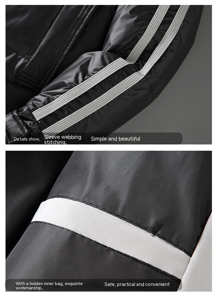 Piumino da uomo nuovo autunno e inverno 2024 caldo piumino d'anatra bianco di tendenza con colletto in piedi ispessito_voghion.com