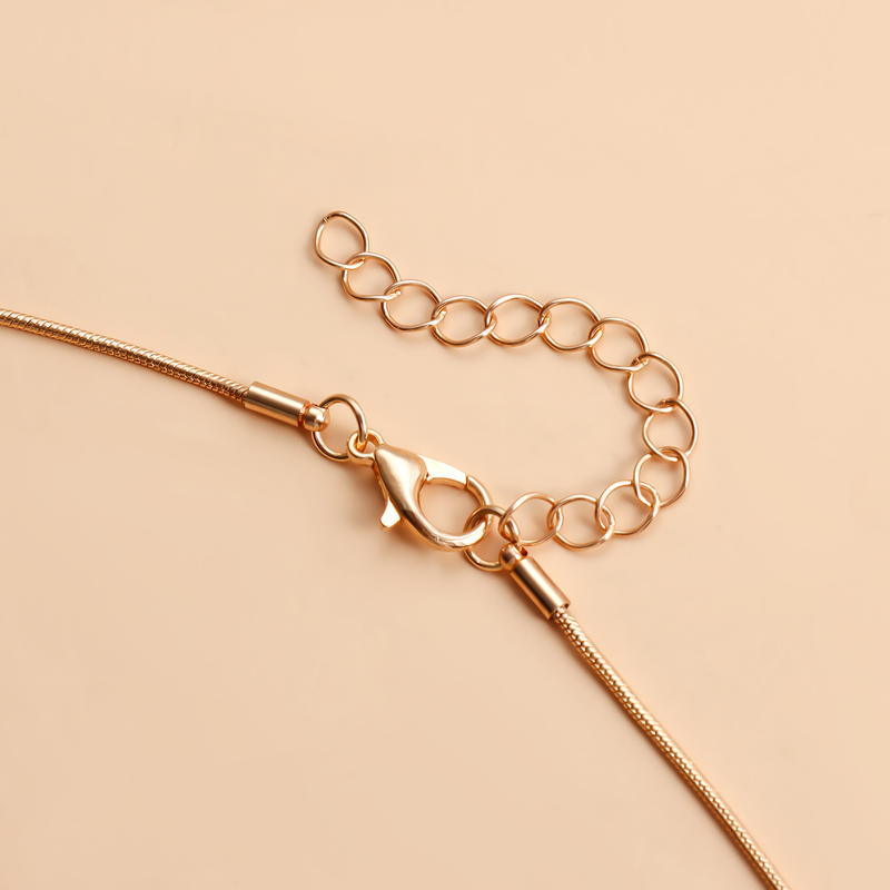 Retro Round Snake Chain, White Fritillary Necklace For Women, New Sweater Sweater Chain For Autumn And Winter_voghion.com