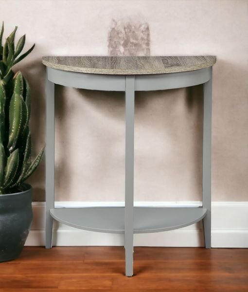 Justino Natural Oak & Gray Finish Console Table_voghion.com