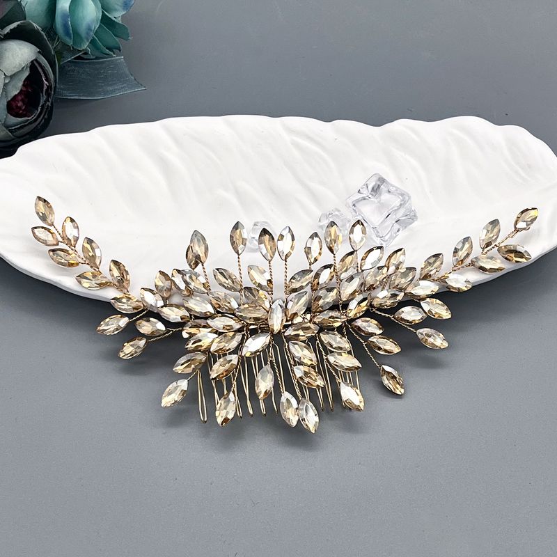 Copricapo Elegante pettine per capelli in cristallo fatto a mano con strass - Perfetto per matrimoni, feste e occasioni speciali_voghion.com