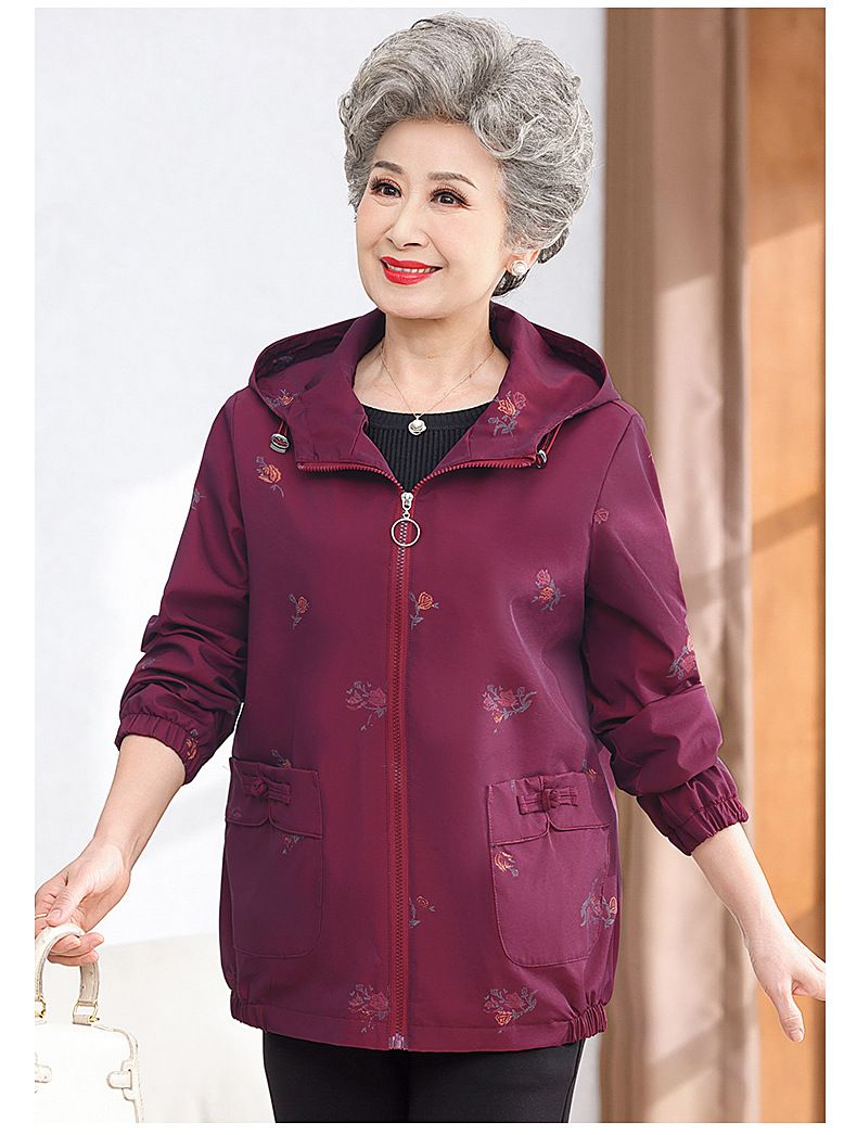 Dames oma lente trenchcoat Grote maat oude dame nieuwe middelbare leeftijd en ouderen lente en herfst vrouwelijke moeder geschikte kleding voor ouderen_voghion.com