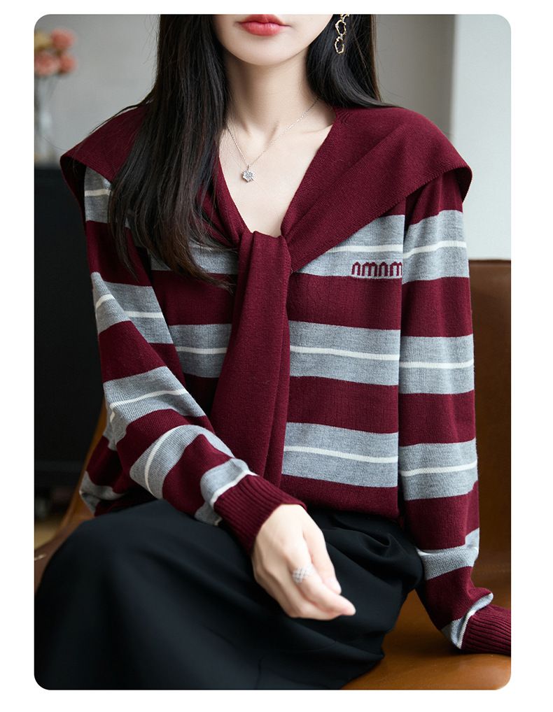 2025 Autumn Versatile Long Sleeve Shawl Wool Knitted Cardigan Women's Casual Loose Slimming Top_voghion.com