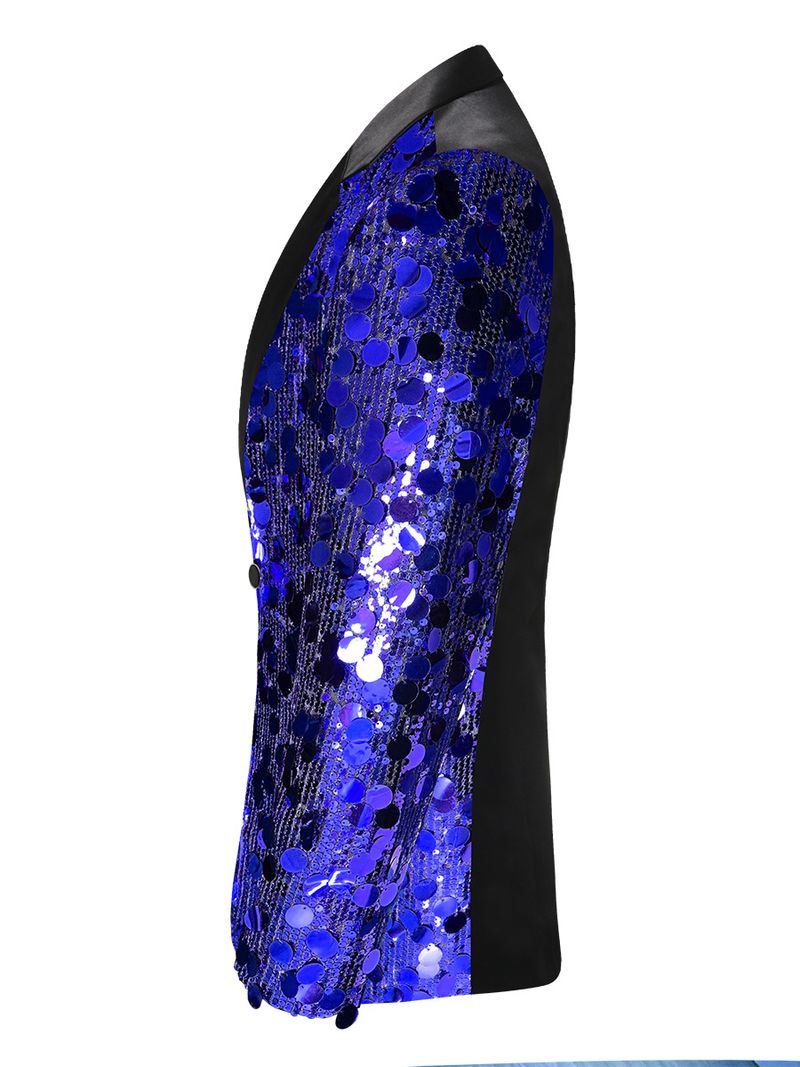 US Size New Men's Sequin Blazer Dance Costume Host Outfit_voghion.com