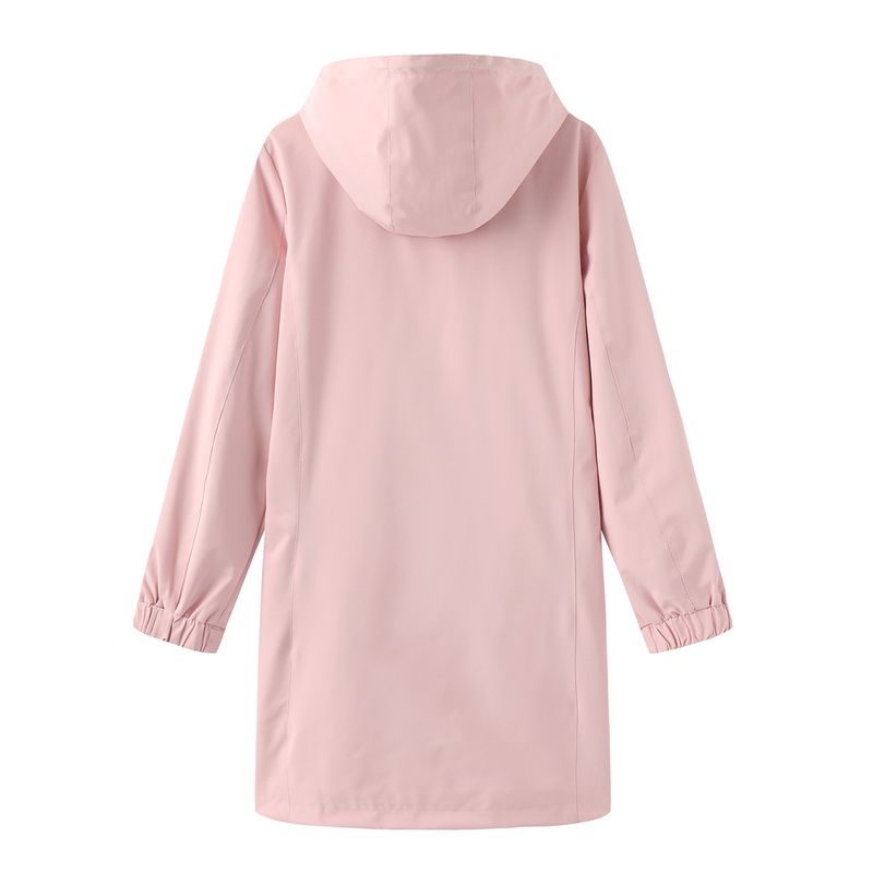 Giacca antivento con cappuccio impermeabile da donna - Cappotto casual leggero a maniche lunghe per primavera e autunno_voghion.com