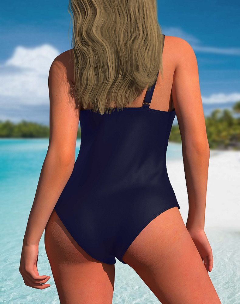 Kadın Giyim Popüler Kadın İnce Seksi Moda Şık Renkli Askılı V Yaka Tek Parça Mayo Takımı_voghion.com