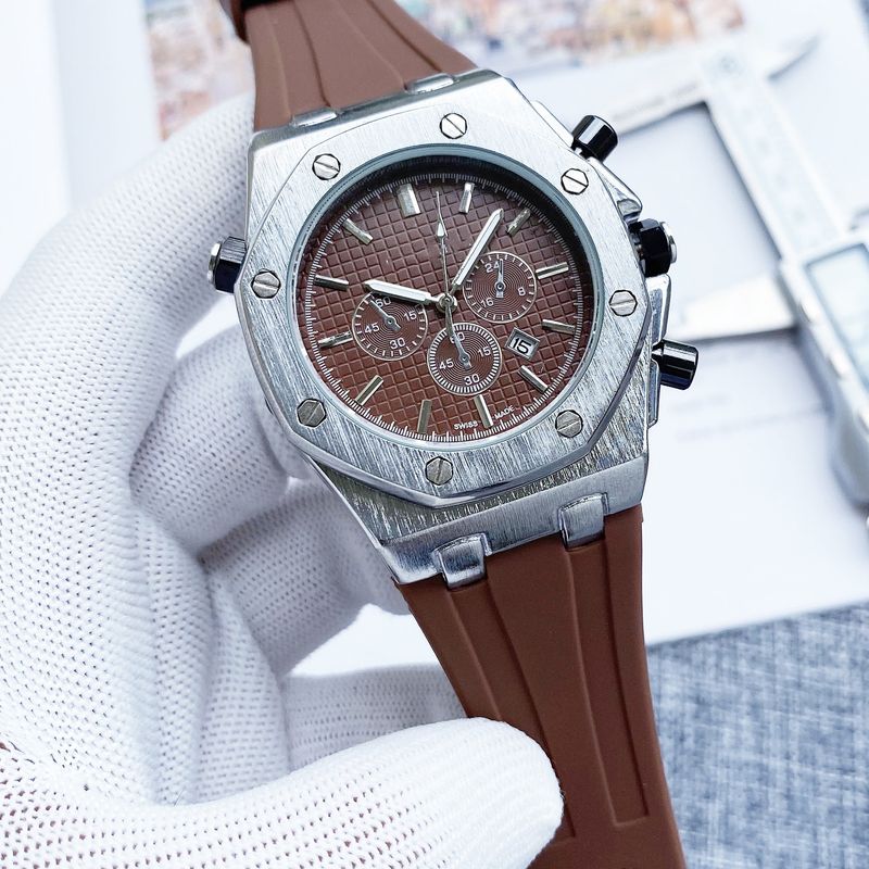 Men's Leisure Love Quartz Tape Multi Functional Full Sky Star Watch Royal Diamond Ring_voghion.com