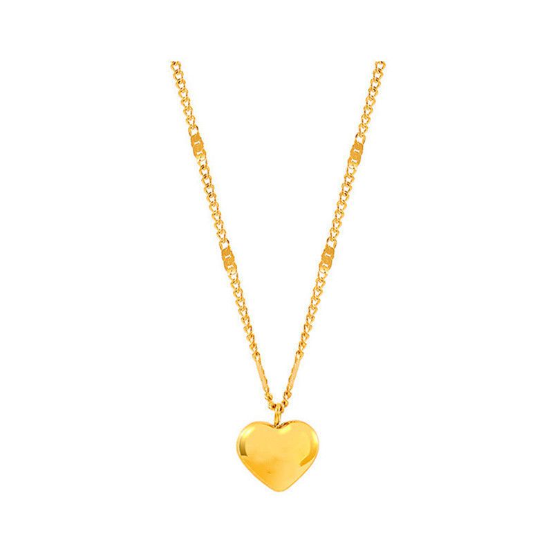 New Couple Cross Edge Geometric Heart Pendant Artificial Luxury Charm Simple Cute Love Necklace Jewelry_voghion.com