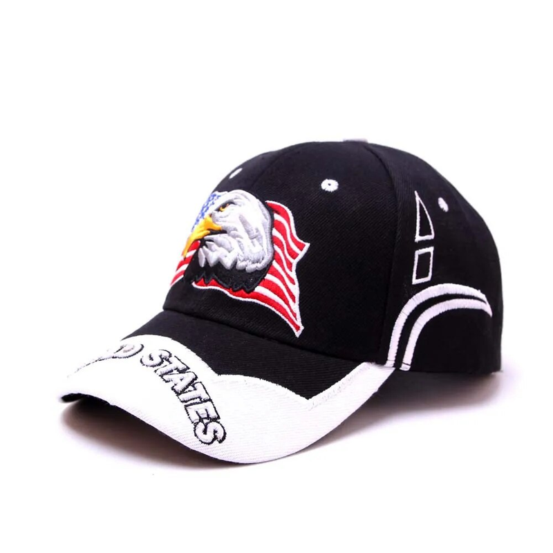 Sıcak balıkçılık ABD Bayrağı Kartal 3D Nakış beyzbol şapkası Snapback Kapaklar Rahat Gorras baba şapkası Erkekler Kadınlar Için_voghion.com
