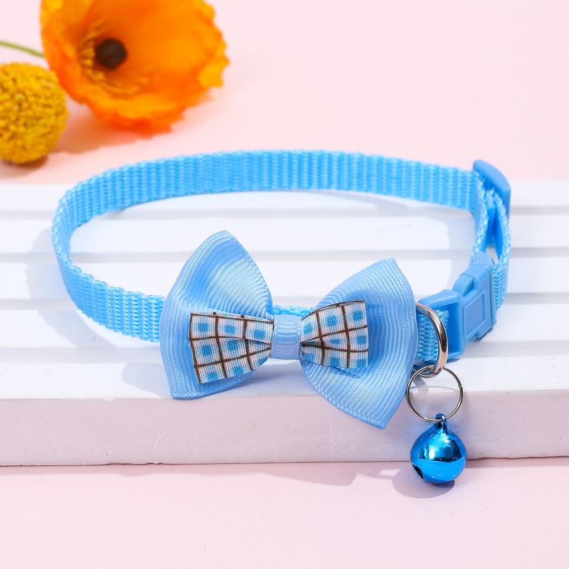 Collare per la testa di cani e gatti con campanellino a quadri, produttore e vendita diretta_voghion.com