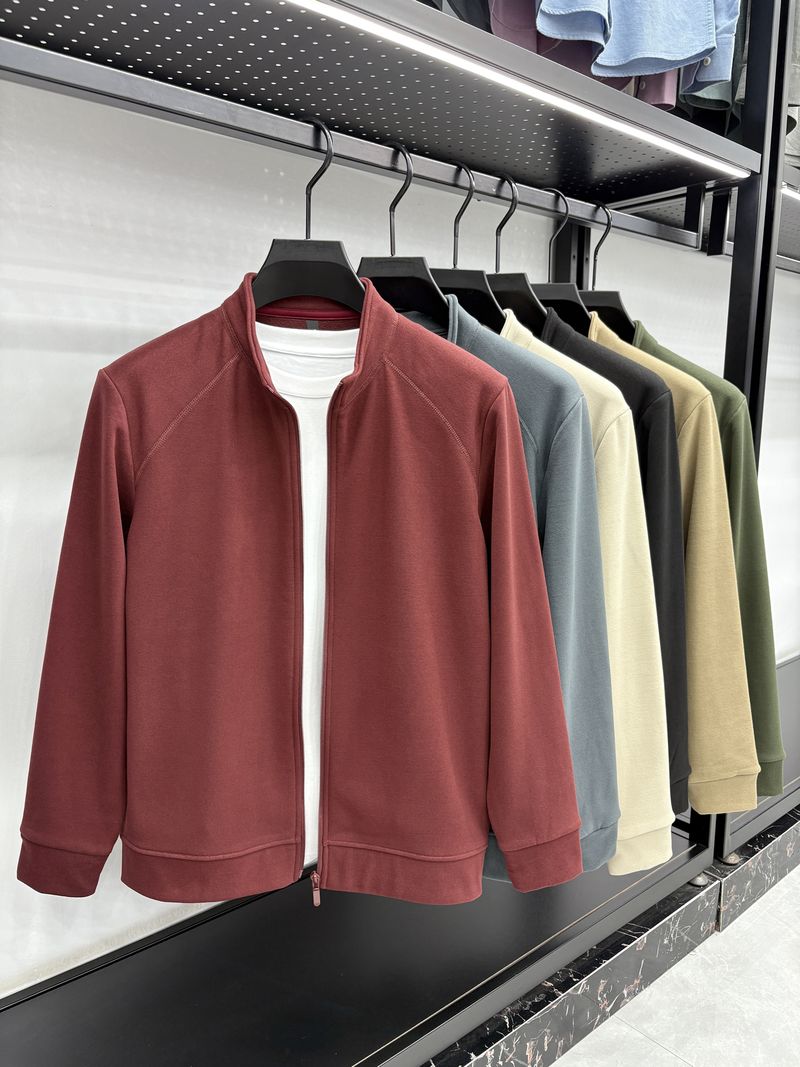 2025 New Integrated Fleece Men's Stand-up Collar Jacket, Autumn And Winter Fleece Fleece Cardigan Jacket Jacket Liner_voghion.com