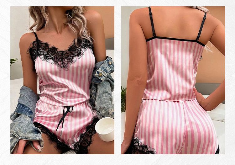 Damen Dessous Dessous Sexy Pamas Roben Home Kleidung Dreipunkt Zweiteiler Anzug_voghion.com