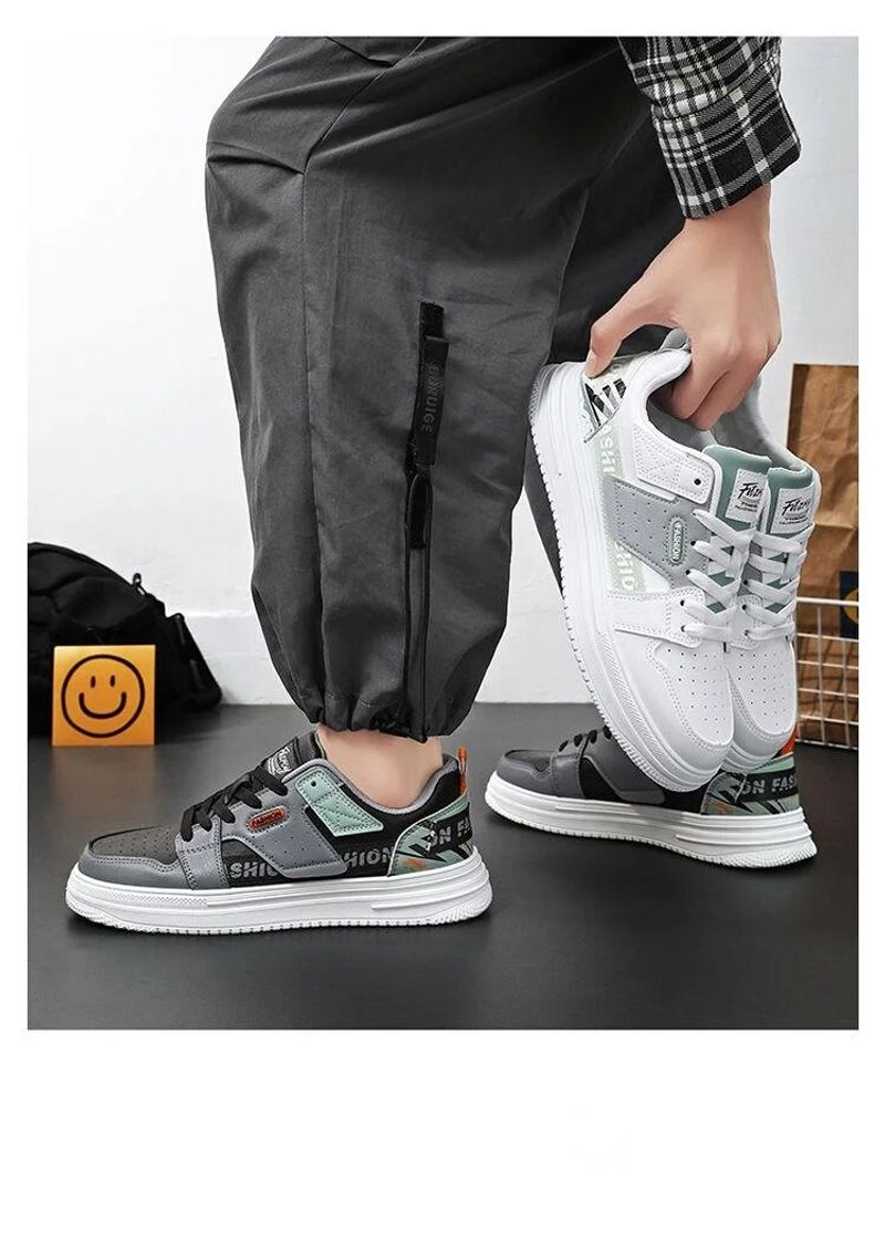 2024 neue männliche erwachsene student mode trend freizeit sport bord kleine weiße männer trendige schuhe_voghion.com