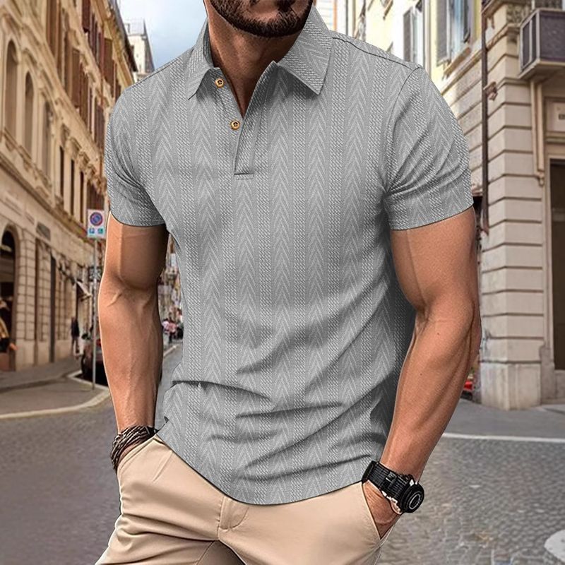 Unbeatable Quality 2024 Summer Outdoor Collar Men's T-shirt Solid Color Short Sleeved Polo Top_voghion.com