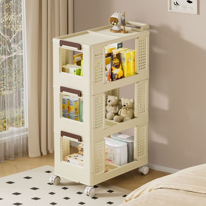 Carrello portaoggetti mobile per cucina, organizer, carrello portaoggetti, con ruote, bloccabile, multifunzione, a 3 livelli_voghion.com