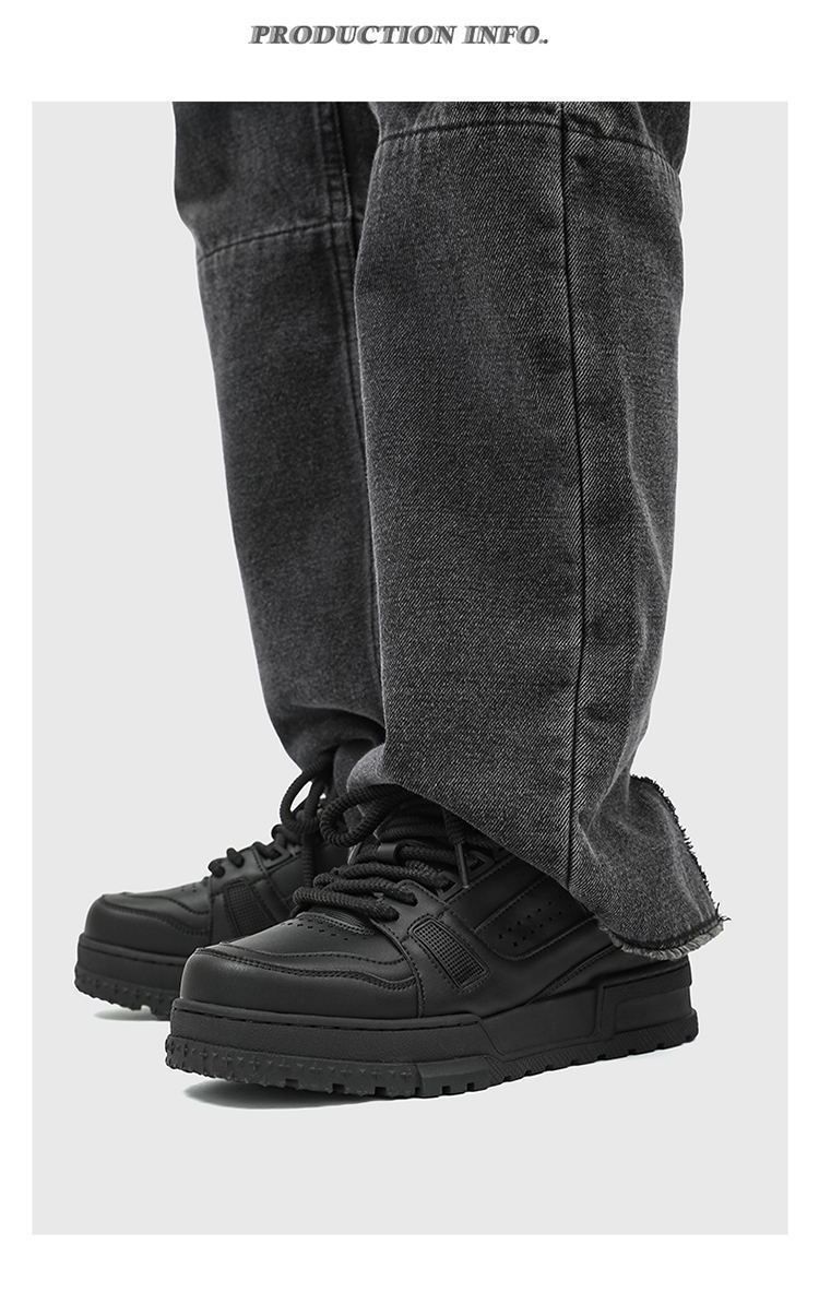 【 Bolti akció 】 NOCOPY Fekete Harcos Férfi 2025 Új Hétköznapi Deszka Konyhába És Munkába, Csúszásgátló Vastag Talpú Sport_voghion.com