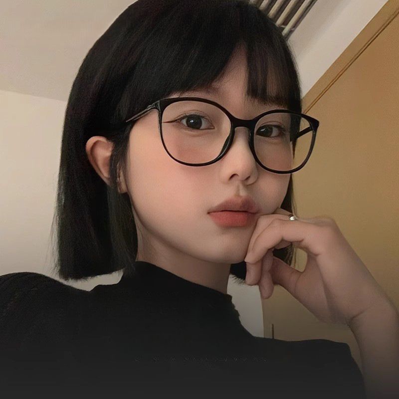 Large Natural Women's Eyeglasses, Blue Light Blocking, Prescription Lenses Available, Face Shape_voghion.com